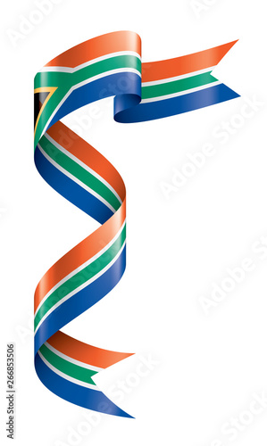 south africa flag, vector illustration on a white background