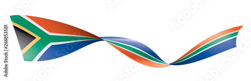 south africa flag, vector illustration on a white background