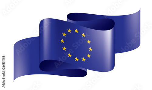 European union flag, vector illustration on a white background