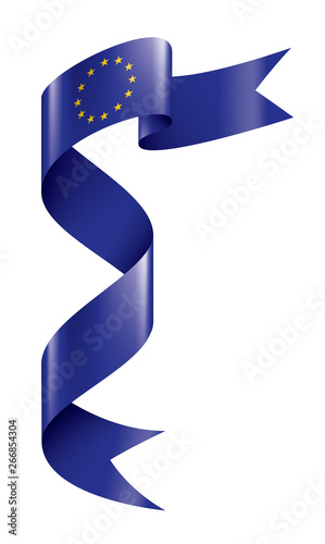 European union flag, vector illustration on a white background