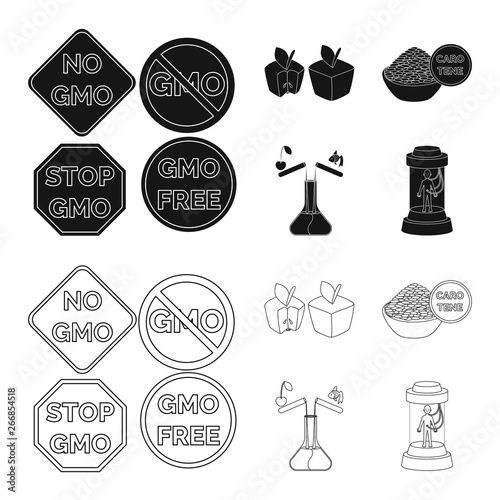 Vector design of test and synthetic sign. Set of test and laboratory vector icon for stock.