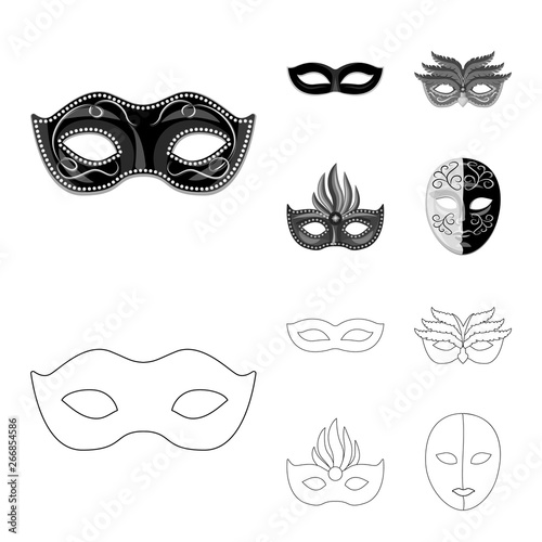 Vector illustration of luxury and celebration icon. Set of luxury and hide  vector icon for stock.