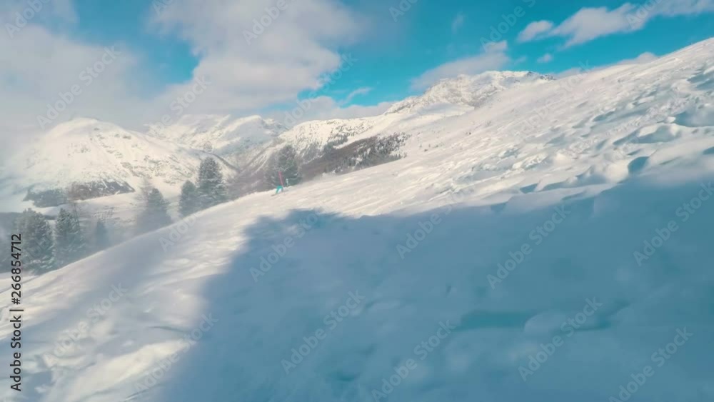Close call near trees snowboarding Close call near trees snowboarding