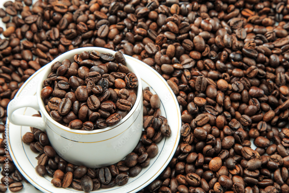 Photograph the coffee beans in detail Photograph the coffee beans in detail