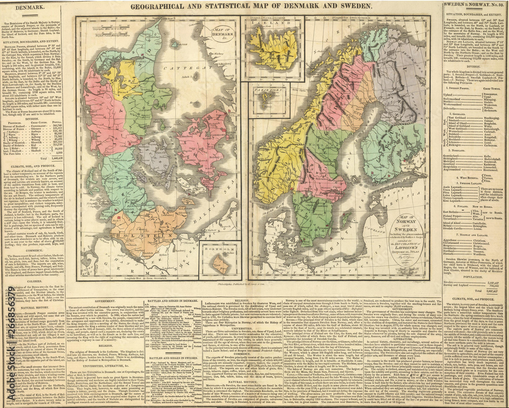 Fototapeta premium Scandinavia medieval map