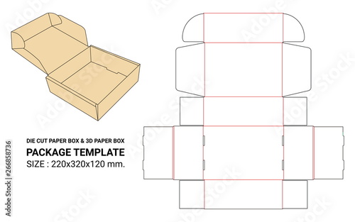 die line box & mock up box