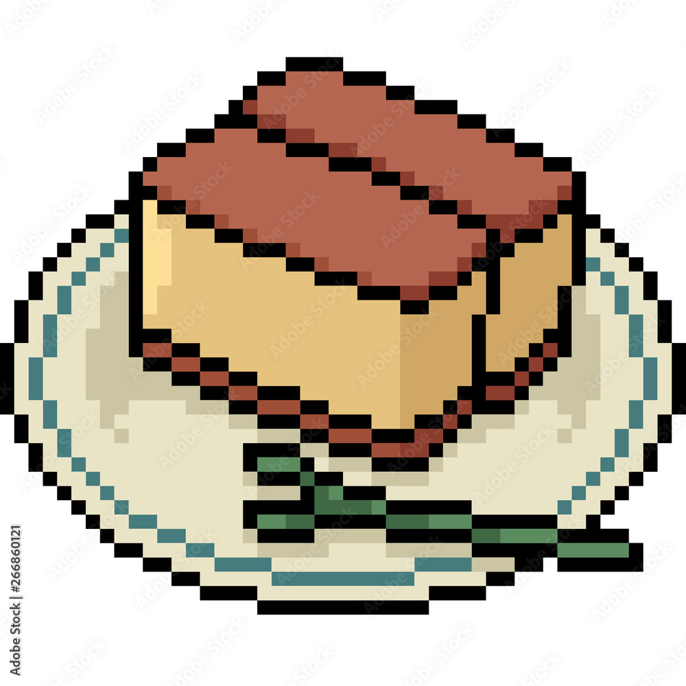 vector pixel art cake