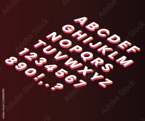 Isometric Artwork Concept of Poppins Font Letters photo