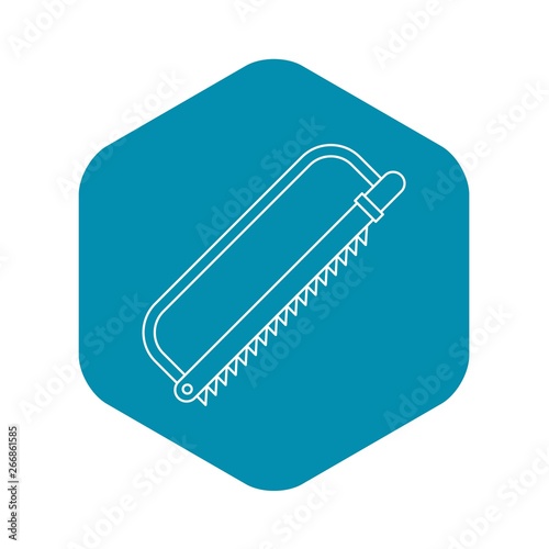 Sergical saw icon. Outline illustration of sergical saw vector icon for web