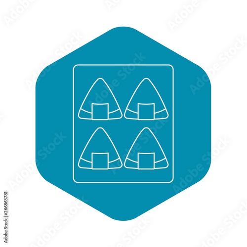 Sushi icon. Outline illustration of sushi vector icon for web