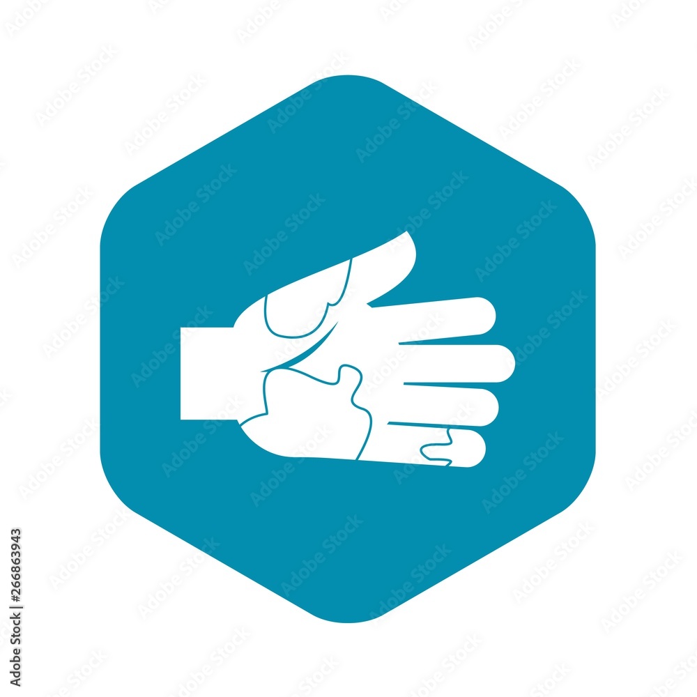 Hand with stains icon. Simple illustration of hand with stains vector icon for web Hand with stains icon. Simple illustration of hand with stains vector icon for web
