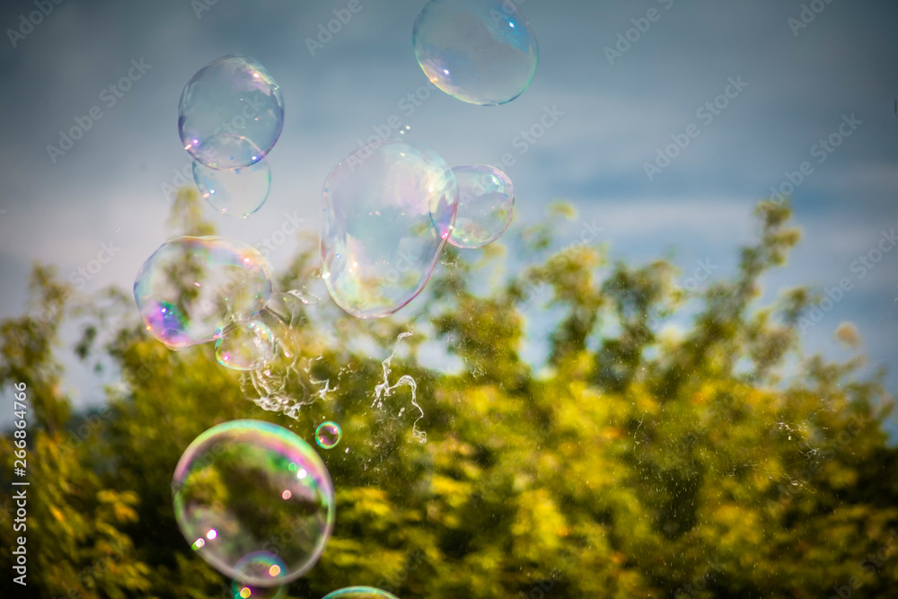 Flying soap bubbles Flying soap bubbles