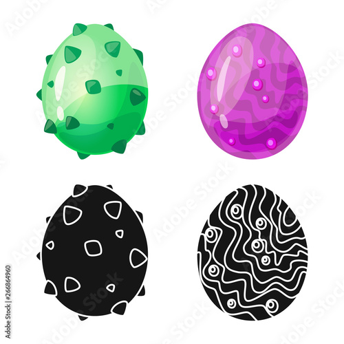 Isolated object of animal and prehistoric icon. Collection of animal and cute  stock symbol for web.