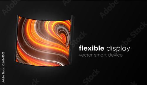 Flexible display. New technology transforming cell phone into tablet.