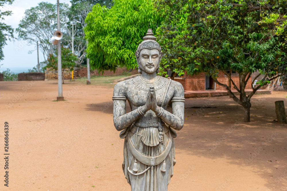 Statue of King Devanampiyatissa in Mihintale, Anuradhapura Sri Lanka