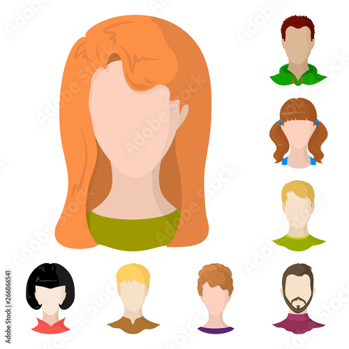 Isolated object of avatar and dummy sign. Collection of avatar and figure vector icon for stock.