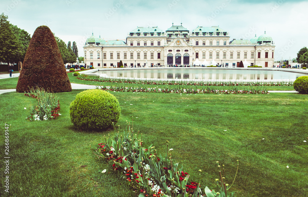 Belvedere baroque palace in Wien Austria