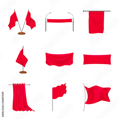 Isolated object of promotional  and textile  logo. Set of promotional  and white  vector icon for stock.