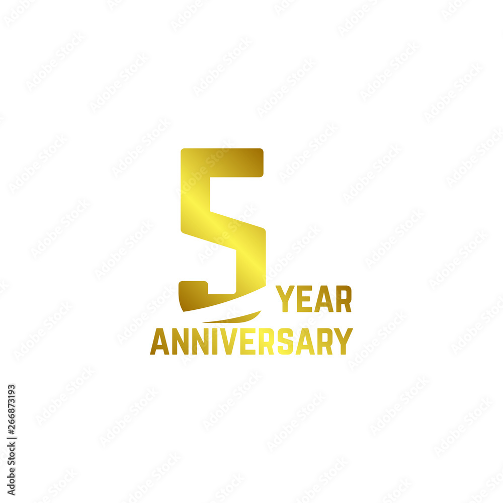 5 Year Anniversary Logo Vector Template Design Illustration 5 Year Anniversary Logo Vector Template Design Illustration