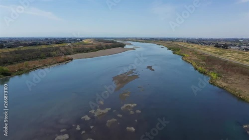 利根川の上空