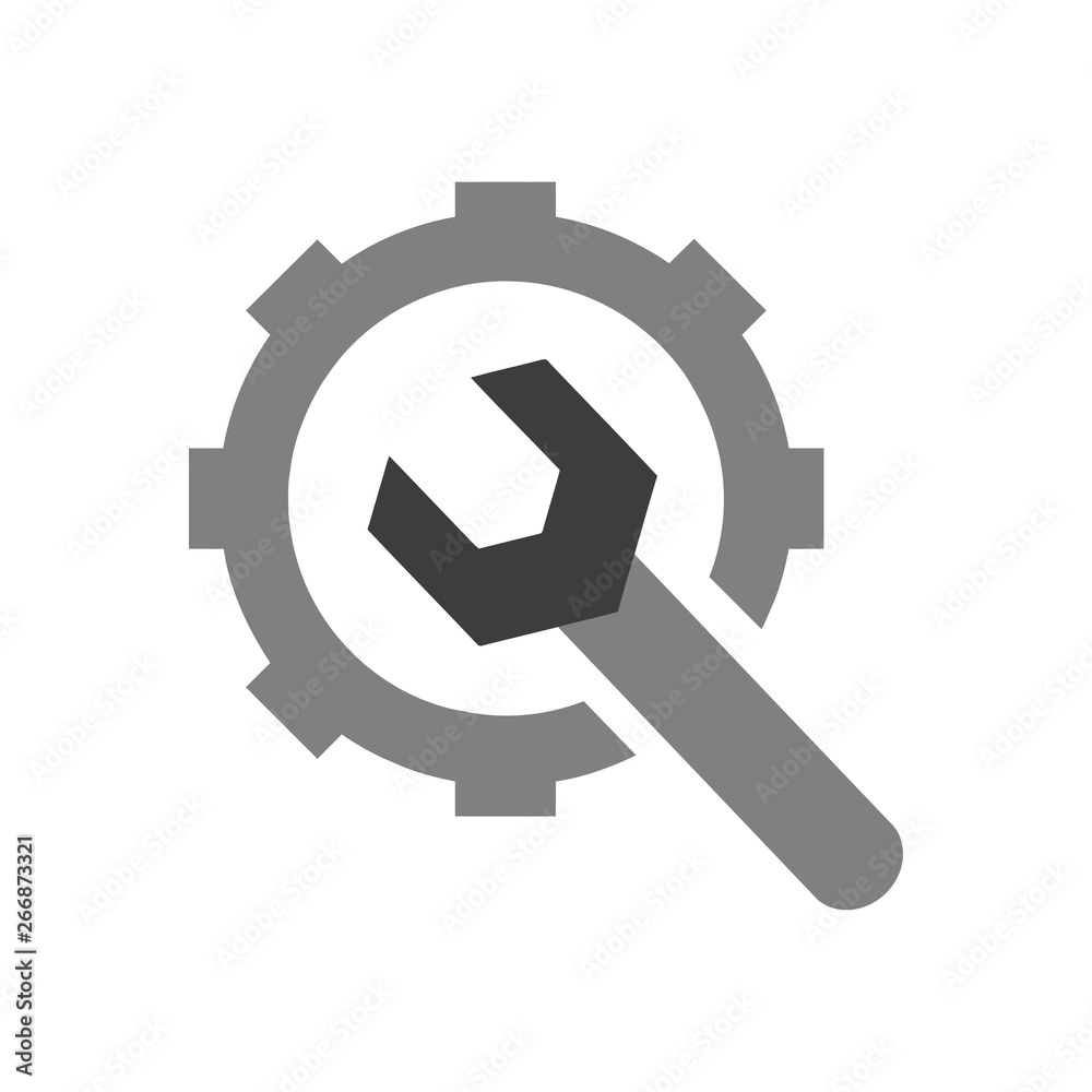 wrench with gear, wrench with hand , work tool icon wrench with gear, wrench with hand , work tool icon