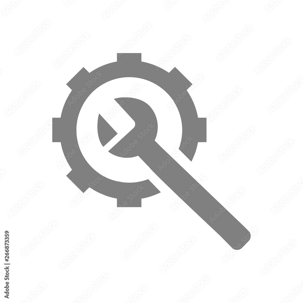 wrench with gear, wrench with hand , work tool icon wrench with gear, wrench with hand , work tool icon