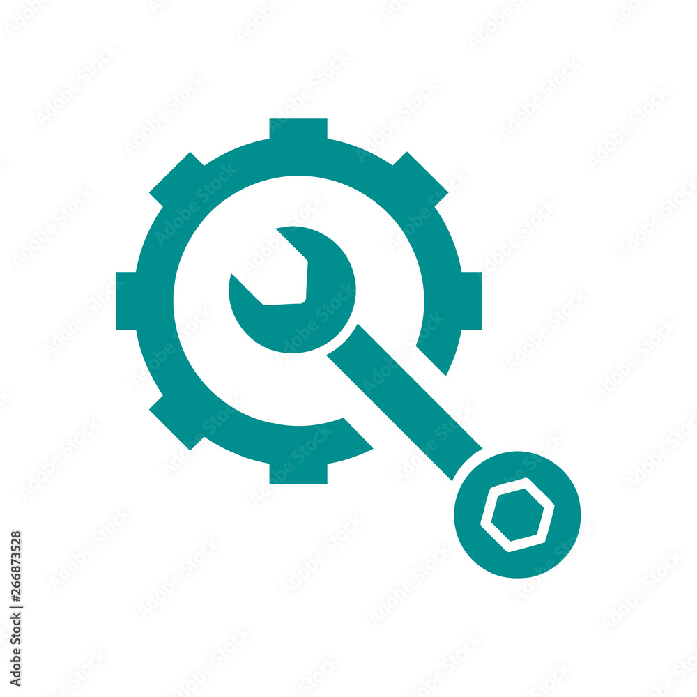 wrench with gear, wrench with hand , service tool , work tool icon wrench with gear, wrench with hand , service tool , work tool icon