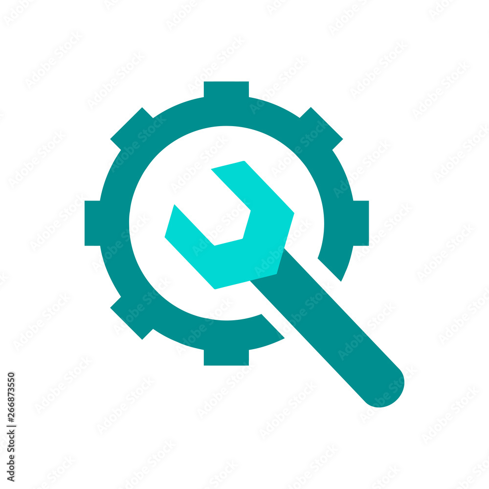 wrench with gear, wrench with hand , service tool , work tool icon wrench with gear, wrench with hand , service tool , work tool icon