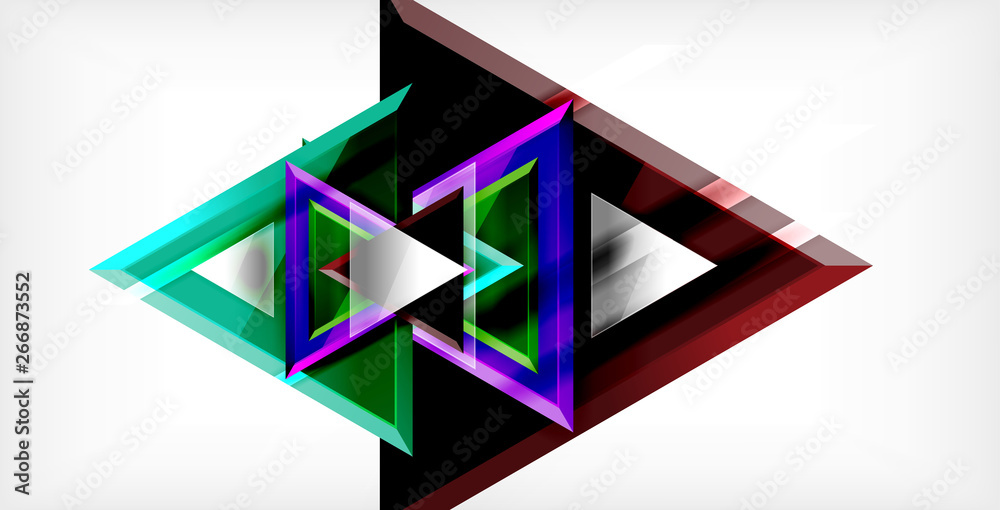 Glossy shiny triangles background Glossy shiny triangles background