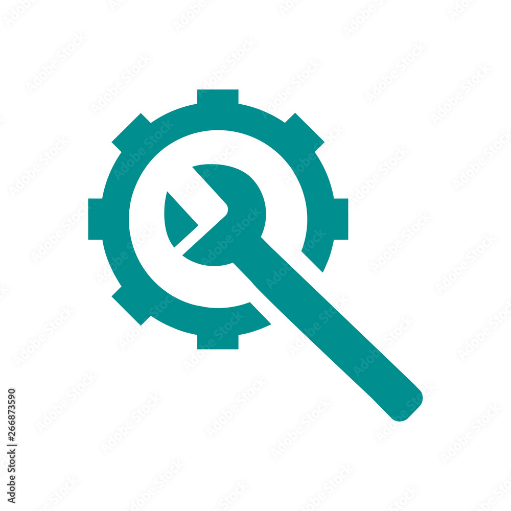 wrench with gear, wrench with hand , service tool , work tool icon wrench with gear, wrench with hand , service tool , work tool icon