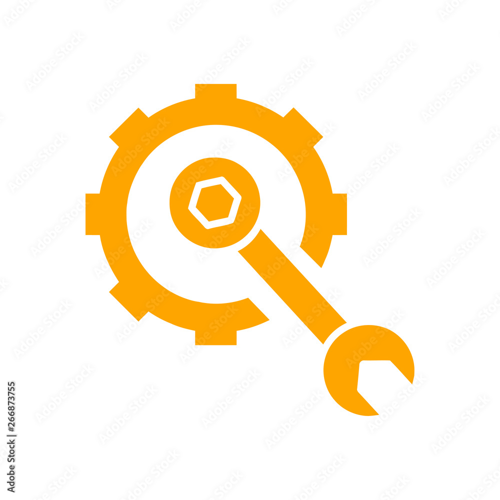 wrench with gear, wrench with hand , service tool , work tool icon wrench with gear, wrench with hand , service tool , work tool icon