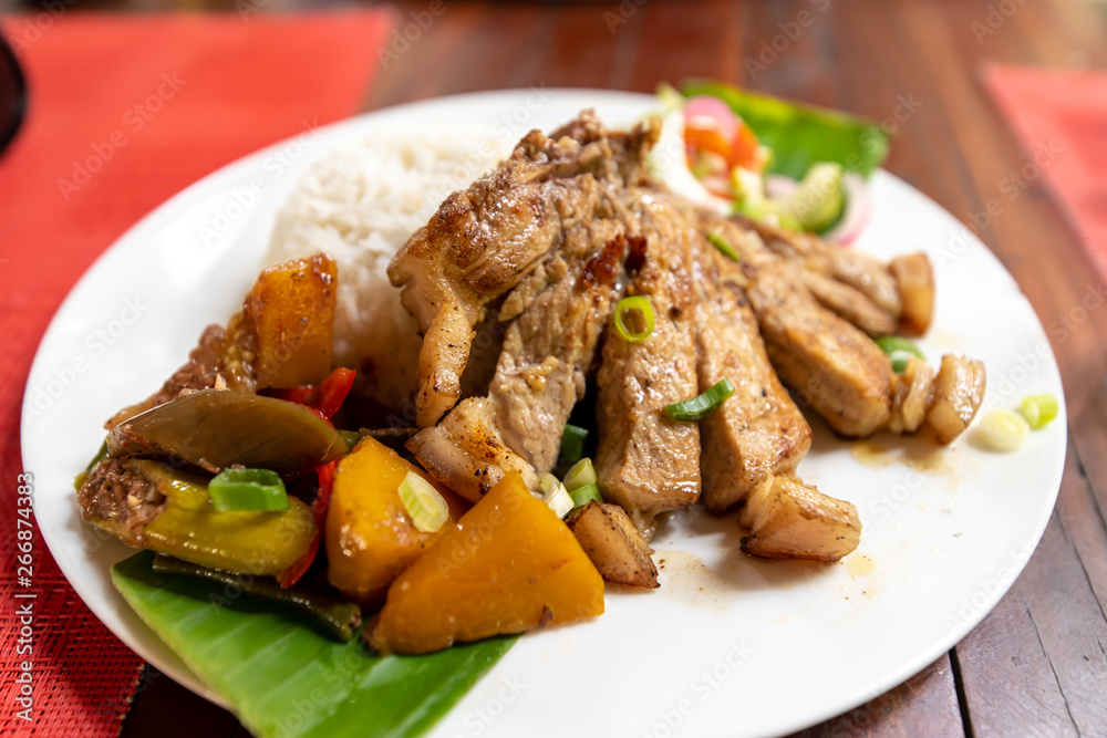 Grilled pork with Rice