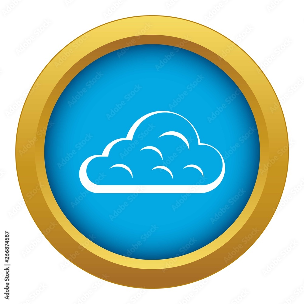 Rainy cloud icon blue vector isolated on white background for any design Rainy cloud icon blue vector isolated on white background for any design