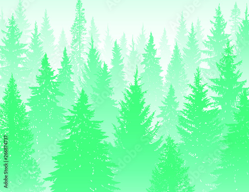 Abstract background. Forest wilderness landscape. Template for your design works. Hand drawn vector illustration. © Oleksandr