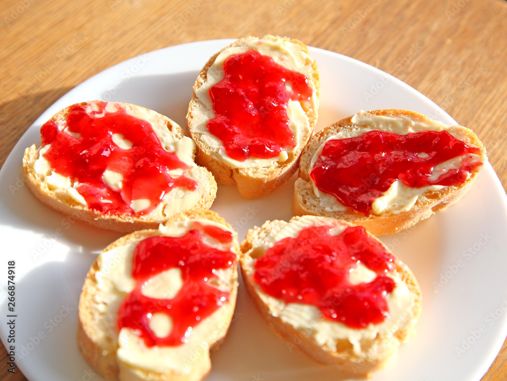 plate of bread and jam plate of bread and jam