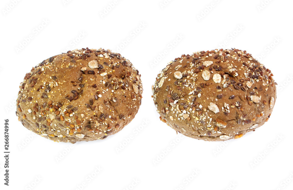 Bread isolated on white background