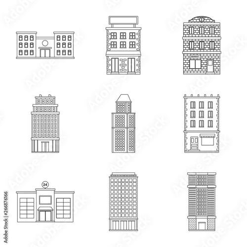 Vector illustration of architecture and exterior icon. Collection of architecture and city stock vector illustration.