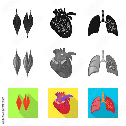 Vector design of biology and scientific icon. Set of biology and laboratory stock vector illustration.