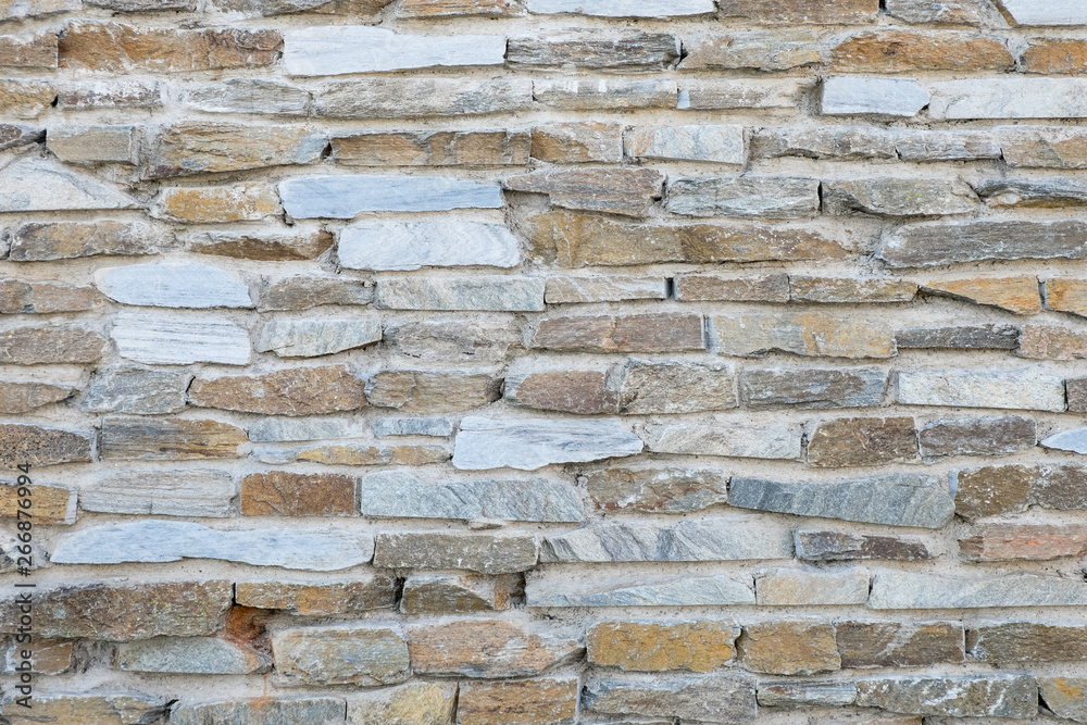 Obraz premium Combined stone masonry background, Stone masonry texture