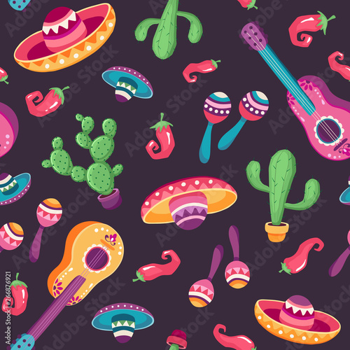mexican seamless pattern vector illustration