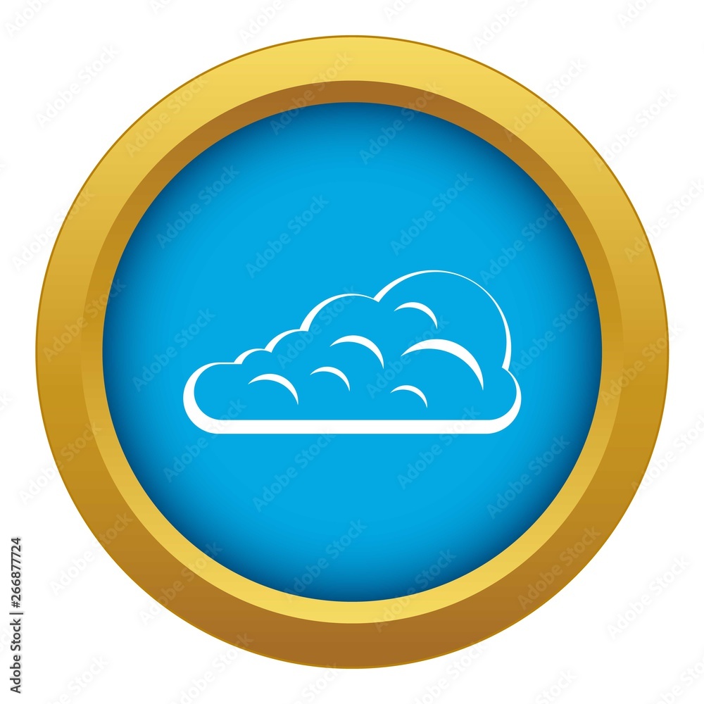 Cumulus cloud icon blue vector isolated on white background for any design Cumulus cloud icon blue vector isolated on white background for any design