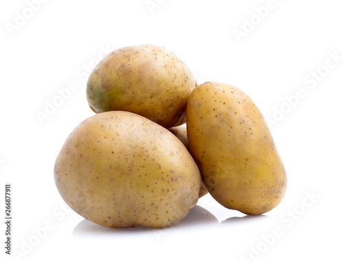 potatoes isolated on white background