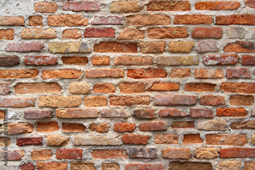 Background of crack brick wall texture