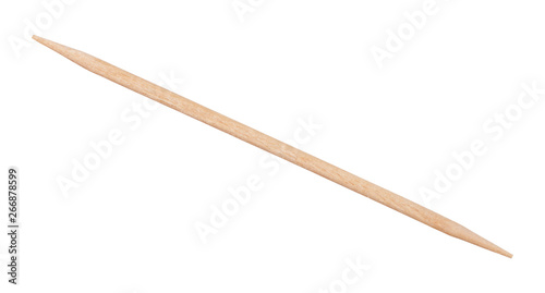 double sided beechwood toothpick isolated on white photo
