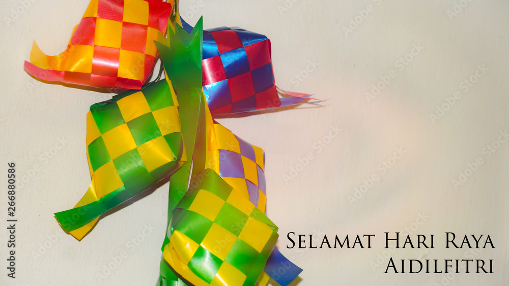 Greeting with malay word "Selamat Hari Raya Aidilfitri" that translates