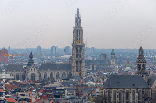 antwerpen belgium cityscape from above