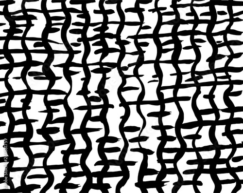 Brush grunge pattern. White and black vector.