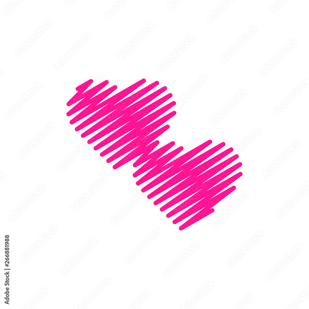 Hand painted two red hearts on white background Hand painted two red hearts on white background