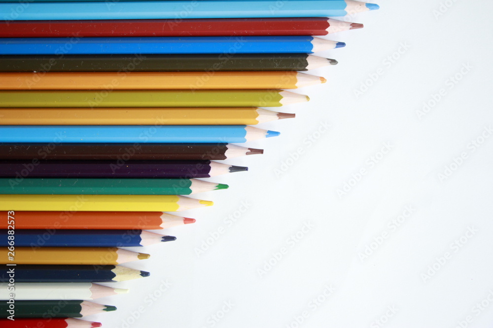 Fototapeta premium colorful pencils for drawing on the table