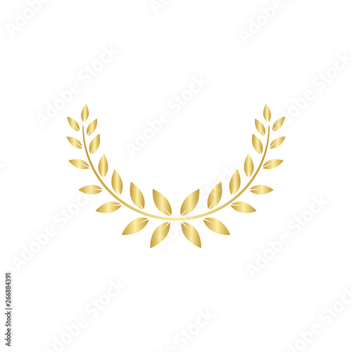Greek laurel or olive wreath for the award ceremony vector illustration isolated.